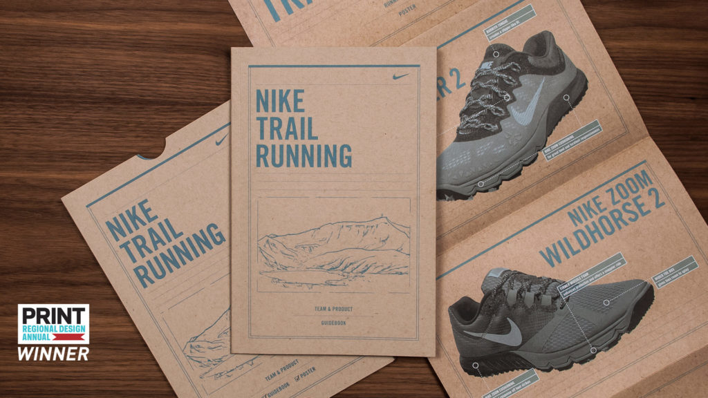 Nike Trail Running catalog design created by Incubate Design, winner of the Print Regional Design Award
