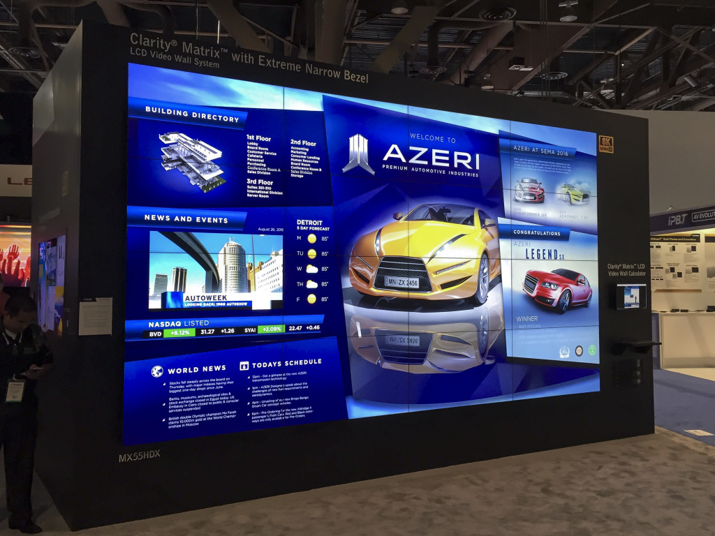 Digital retail screen content made for Planar signage display at the Infocomm tradeshow