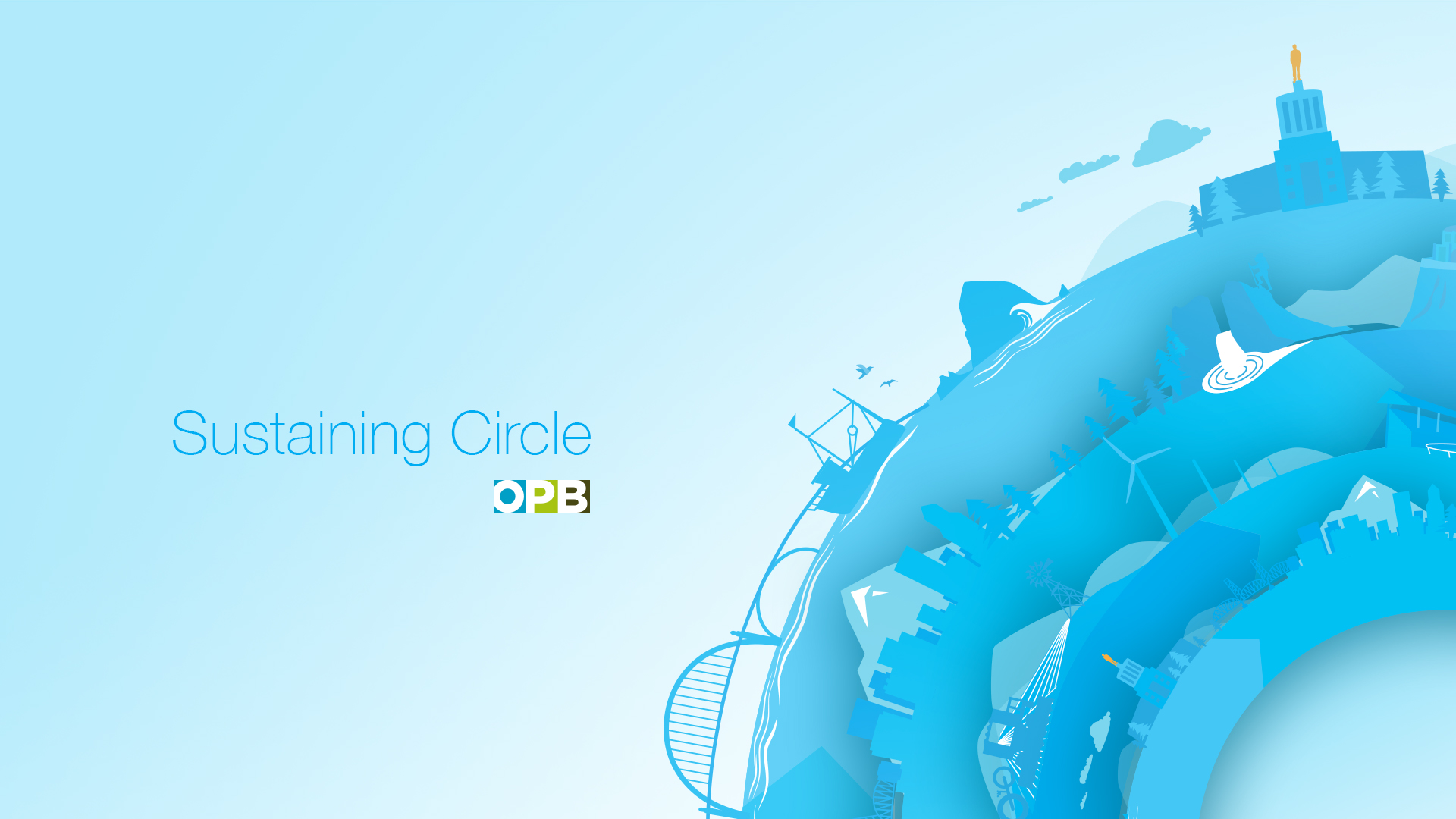 Graphic illustration still of OPB's Sustaining Circle TV Commercial