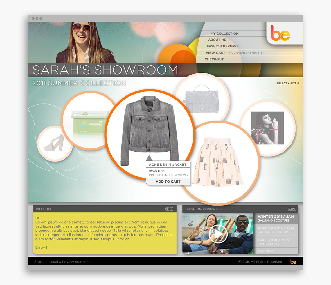 Website design for Be Experience Brand Kit