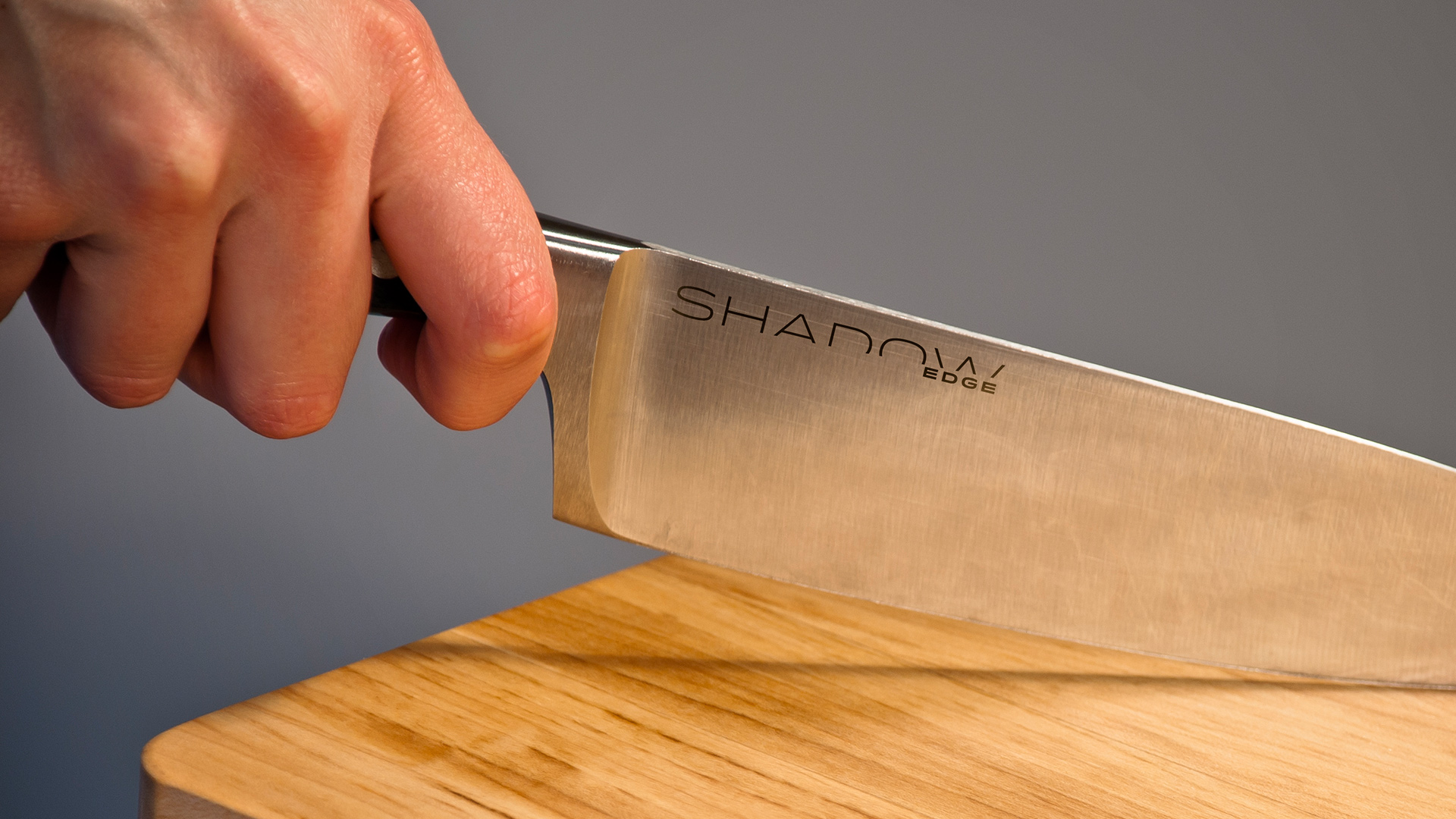 Chefworks Shadow Edge Knife Branding logo on knife