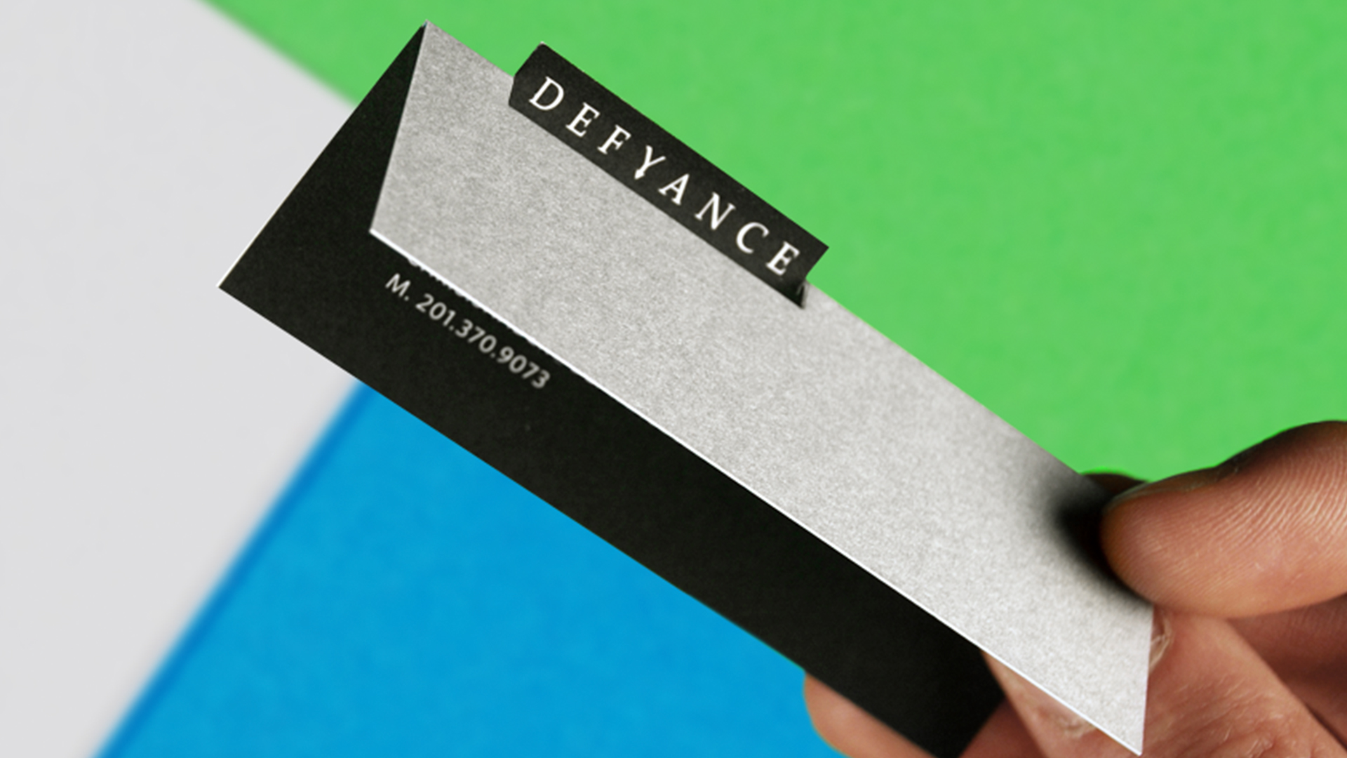 Defyance business card design created by Incubate Design