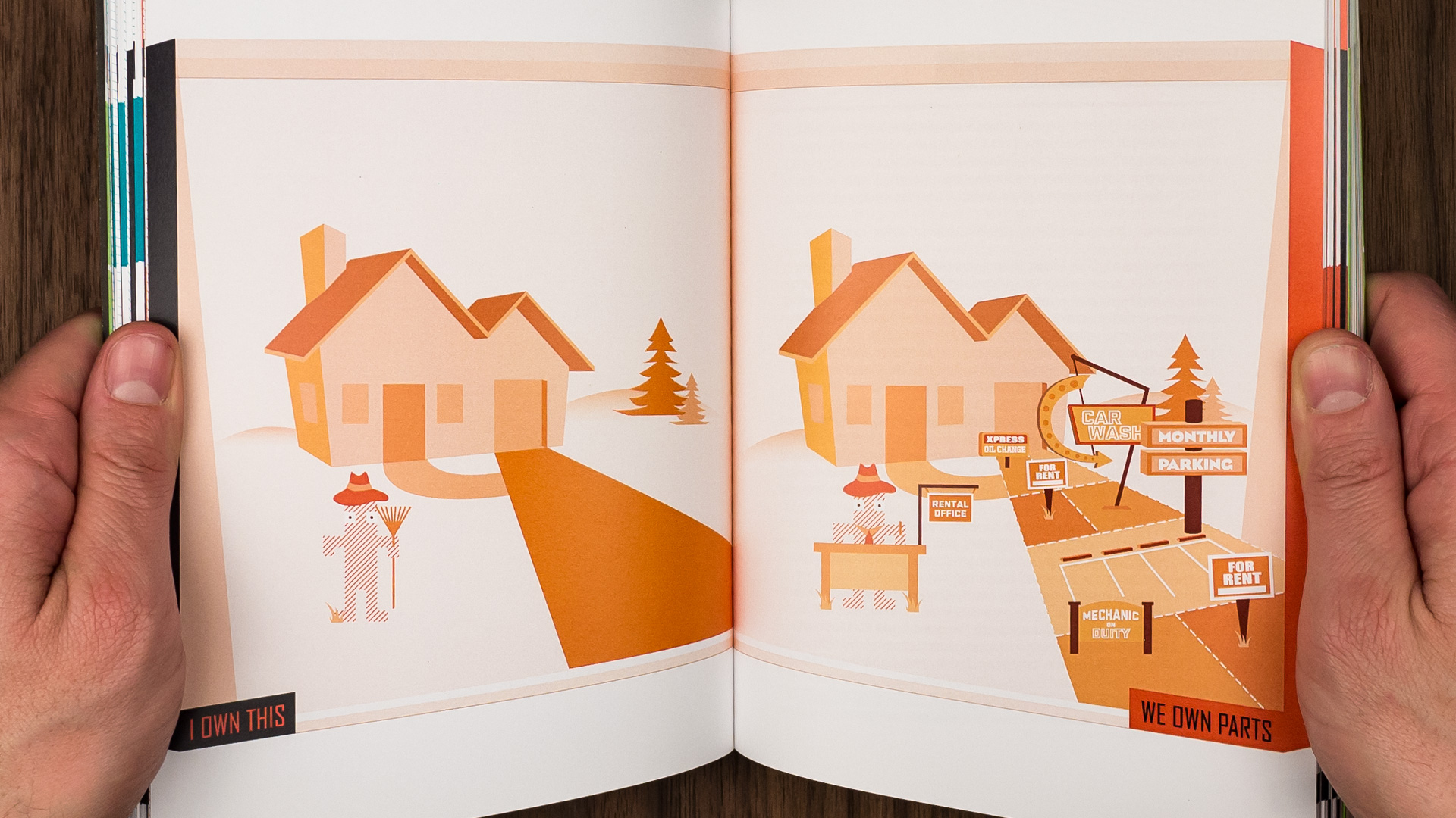 Illustration spread from Intel's Radical Flux book design created by Incubate Design