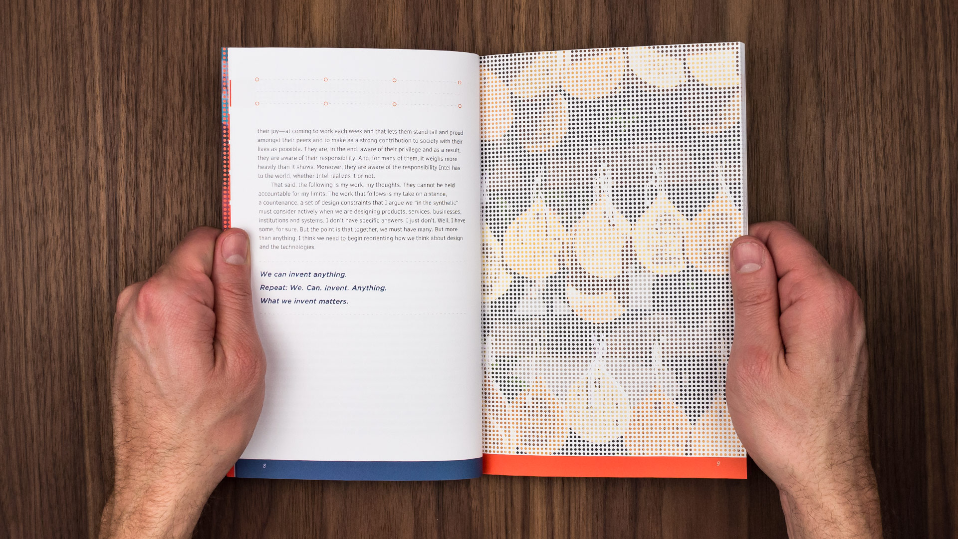 Book spread design for Seven Words For Design