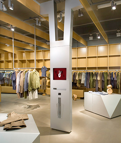 Nau retail space with video designed by Incubate Design