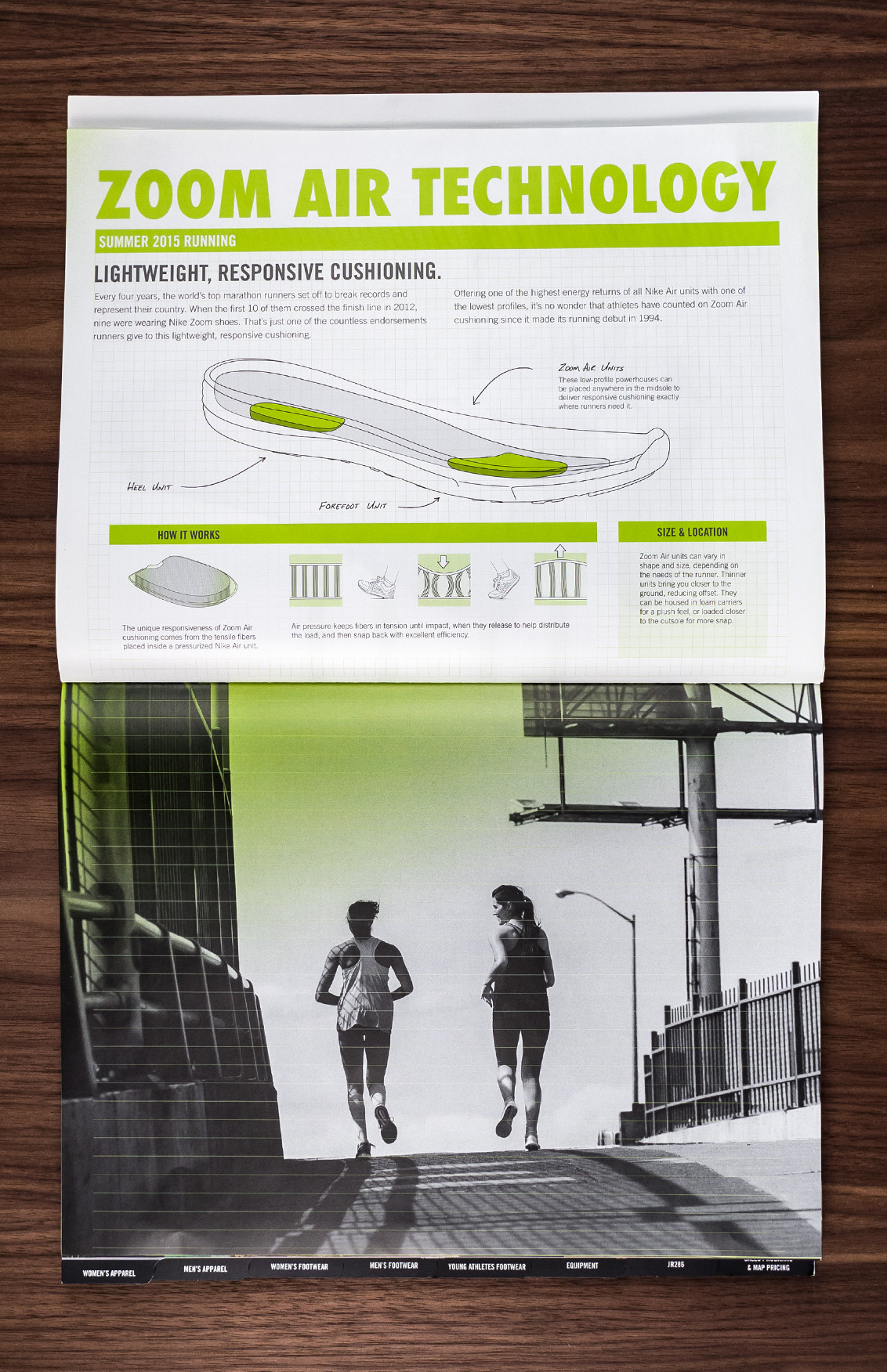 Nike Running Specialty Product Catalog design spread