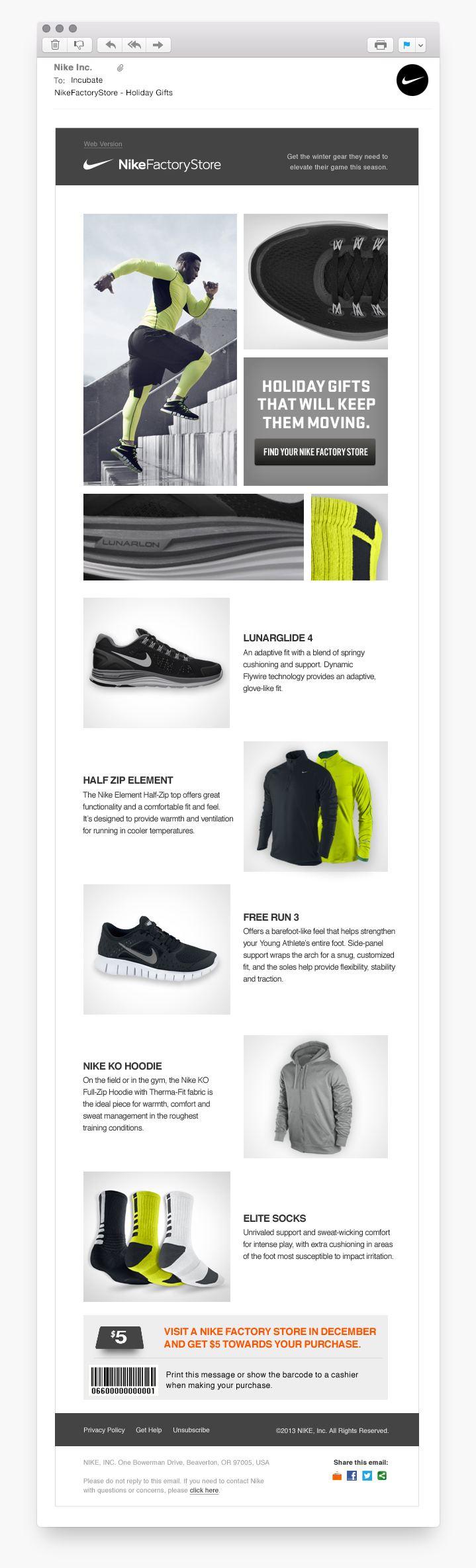 Nike Factory Store Email Standard Guide