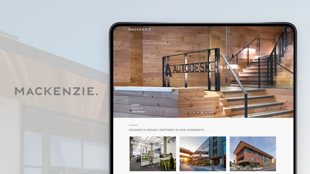 Mackenzie Architecture Homepage website design
