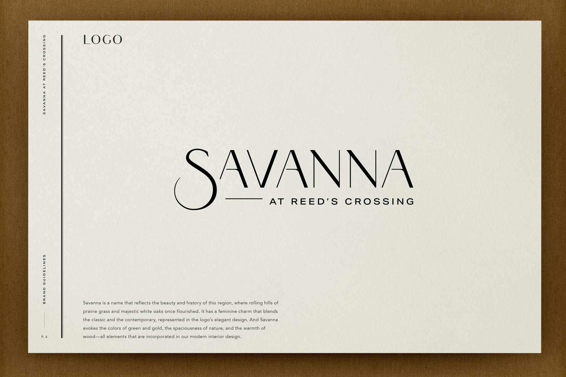 Savanna at Reed's Crossing branding logo created by Incubate Design