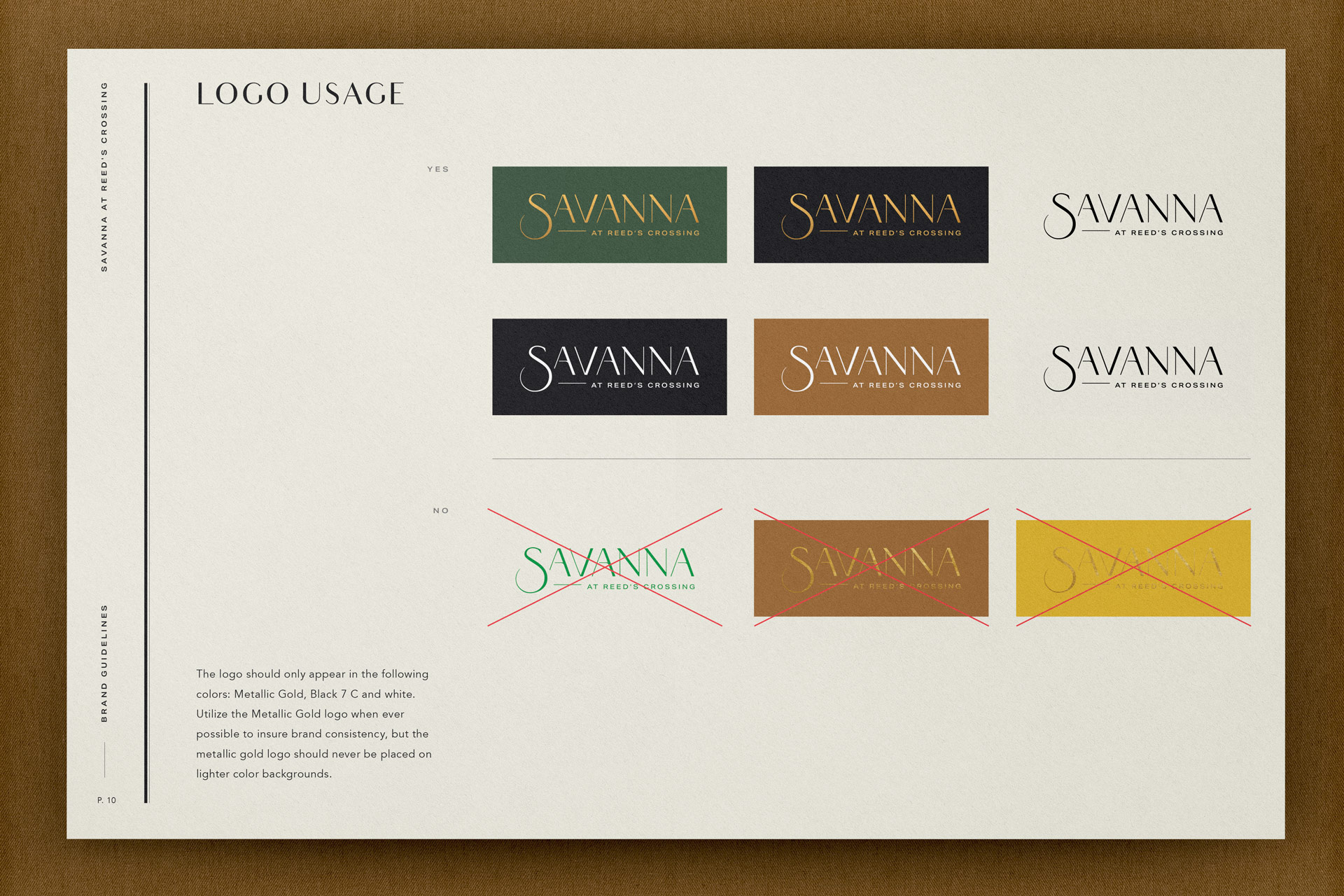 Savanna apartments at Reed's Crossing branding page showing logos
