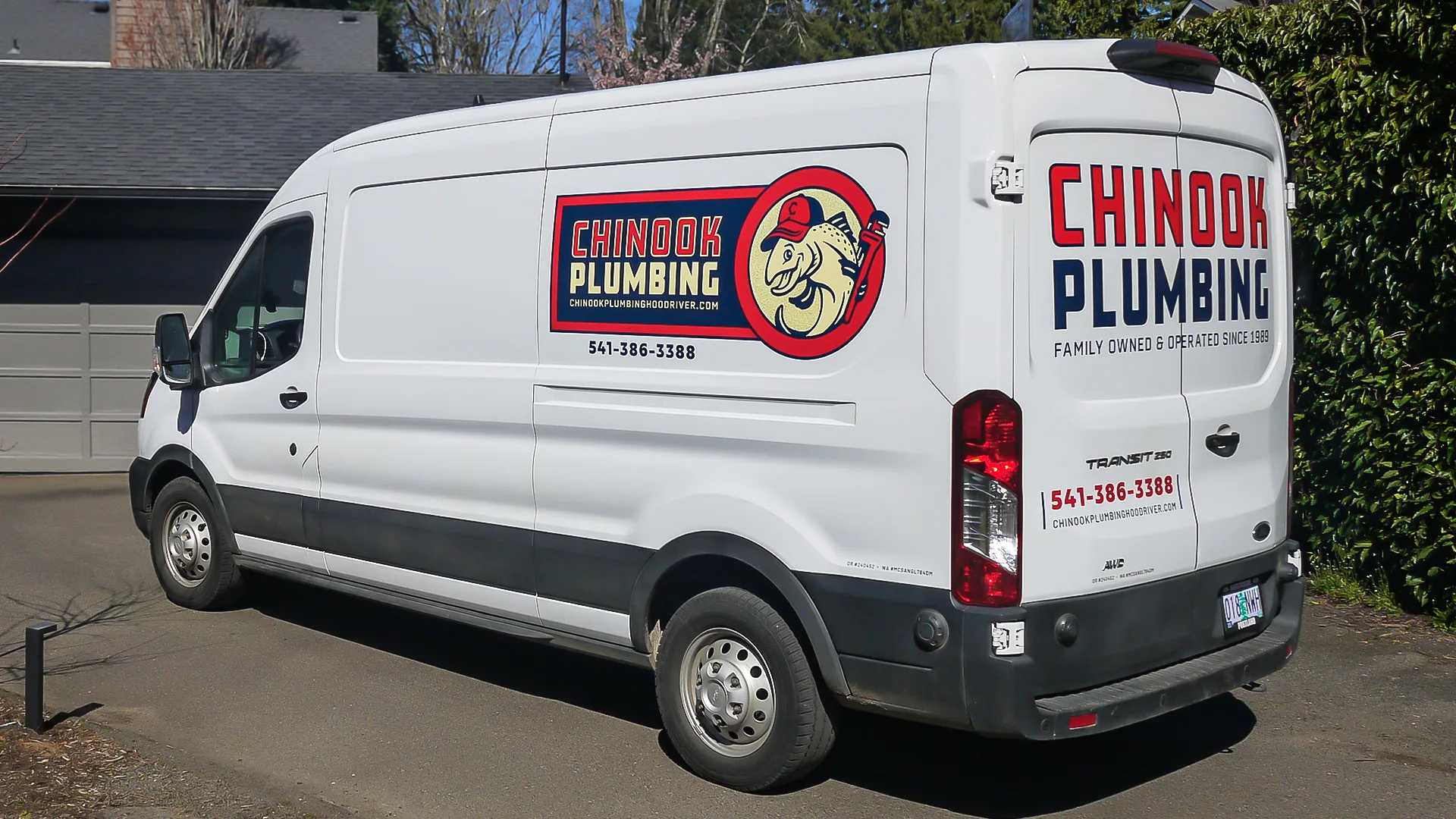Chinook Plumbing Service vehicle with new branding