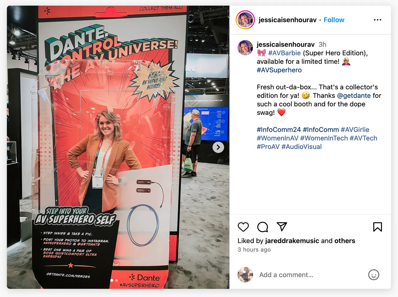 Dante campaign Infocomm24 instagram post