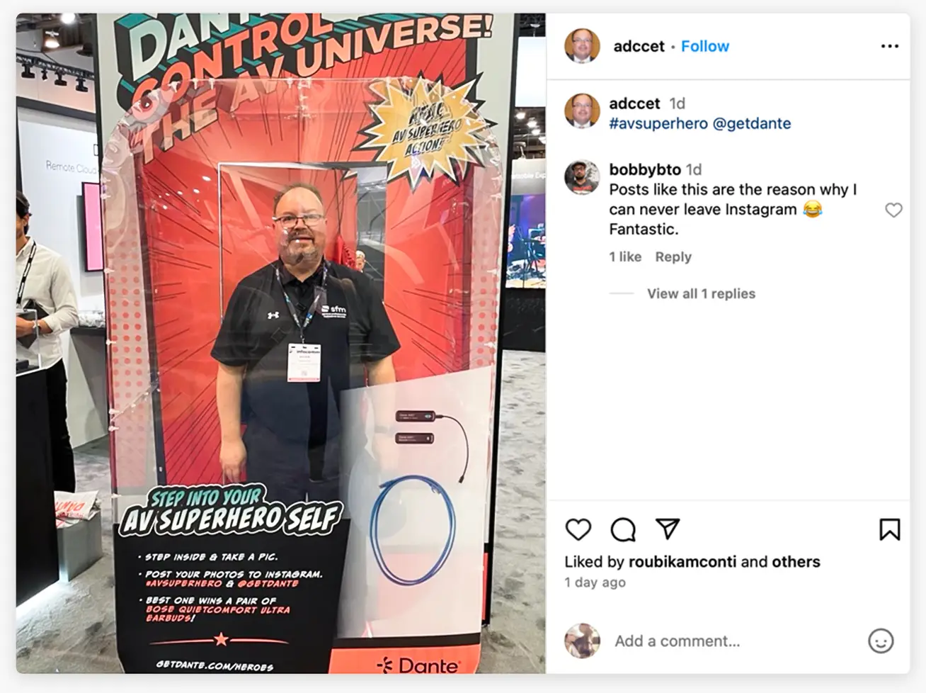 Dante campaign Infocomm24 instagram post