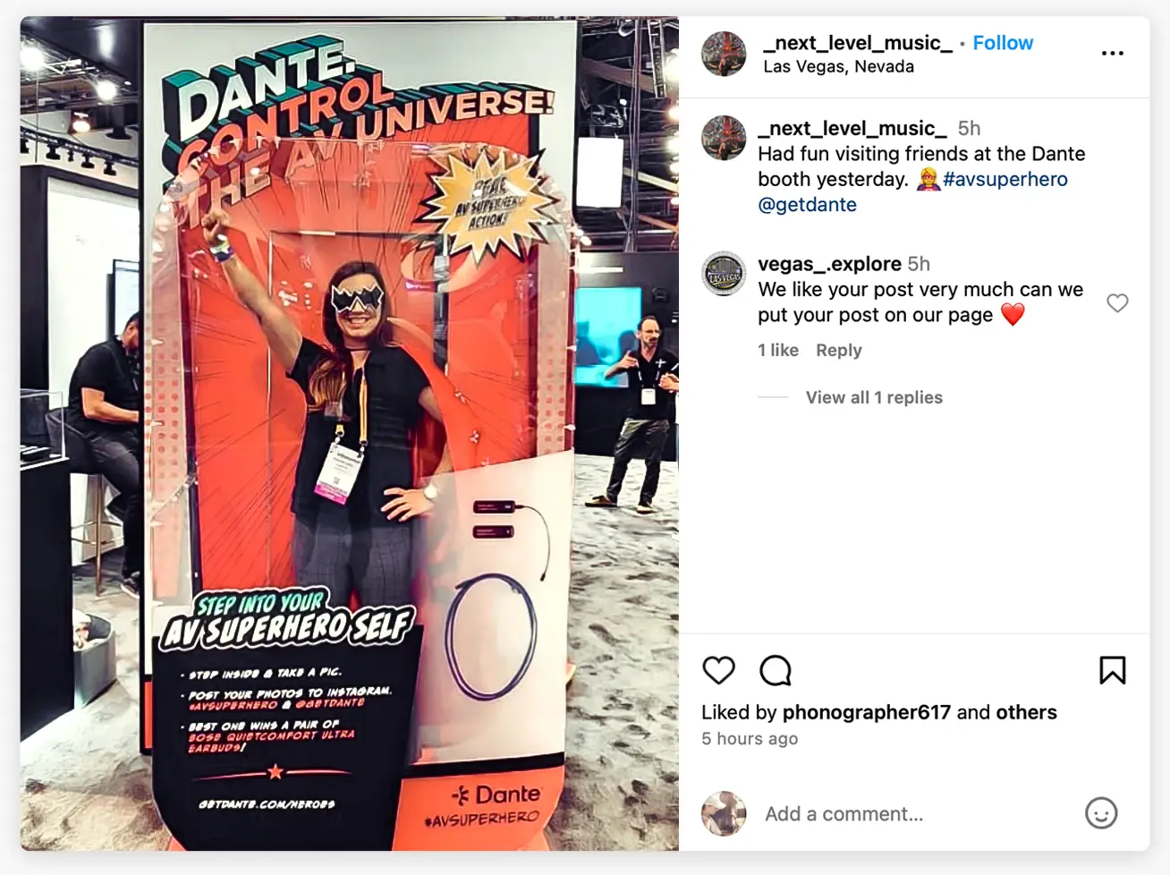 Dante campaign Infocomm24 instagram post